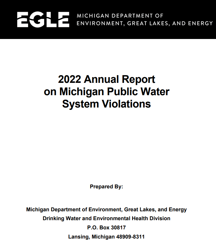 2022 Annual Report on Michigan Public Water System Violations