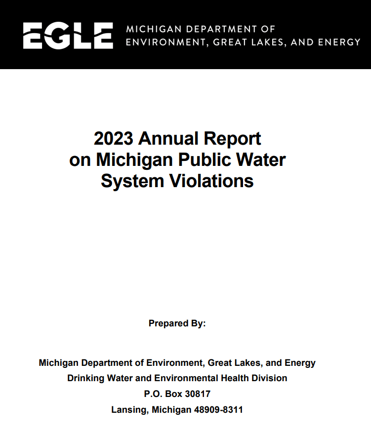 2023 Annual Report on Michigan Public Water System Violations