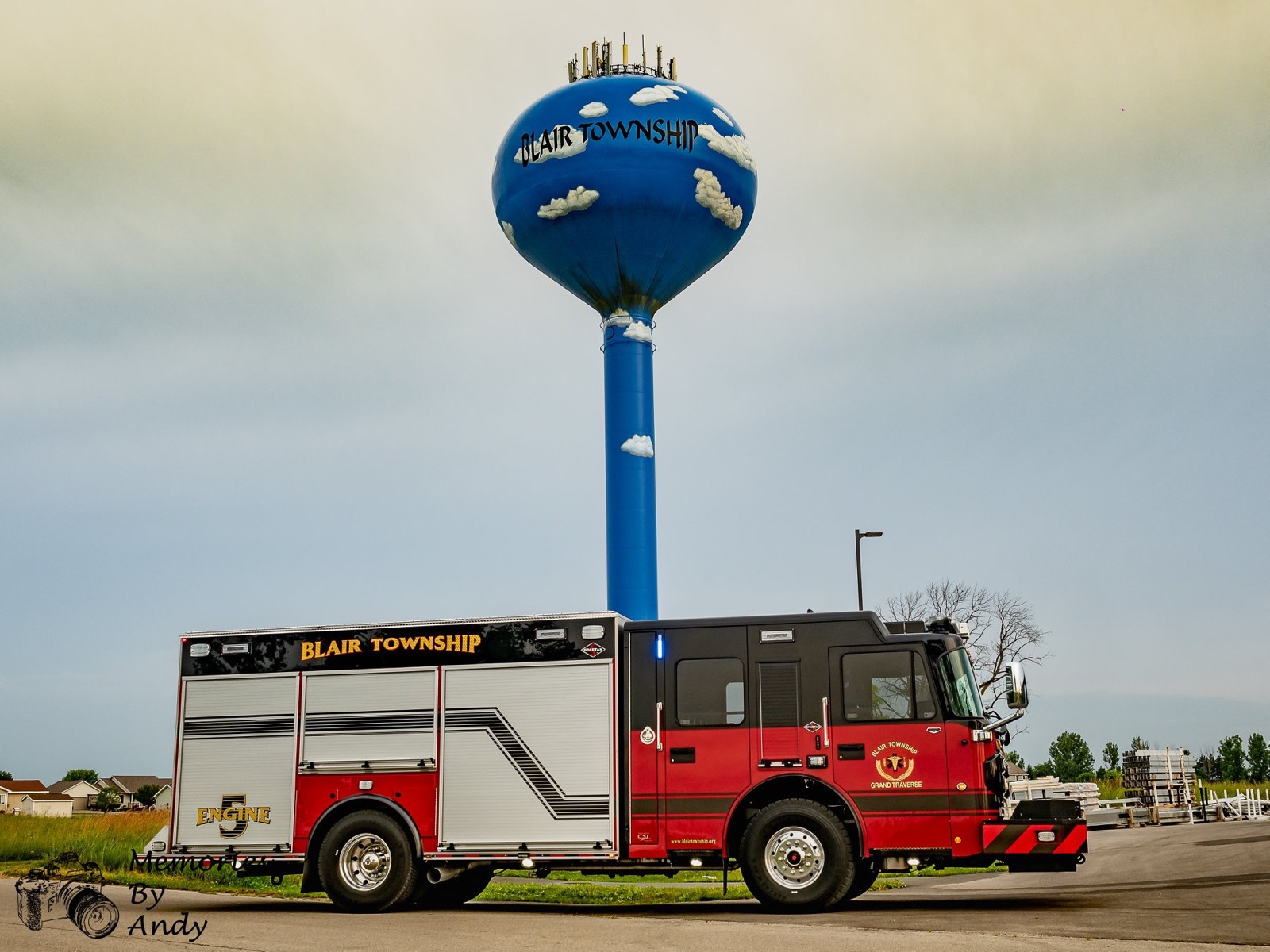 Blair Township Water Tower and Fire Truck