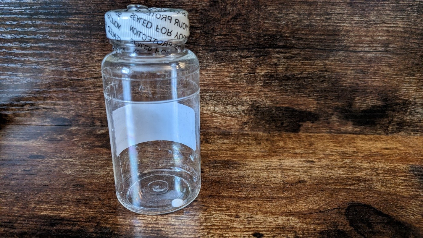unfilled RTCR sample bottle