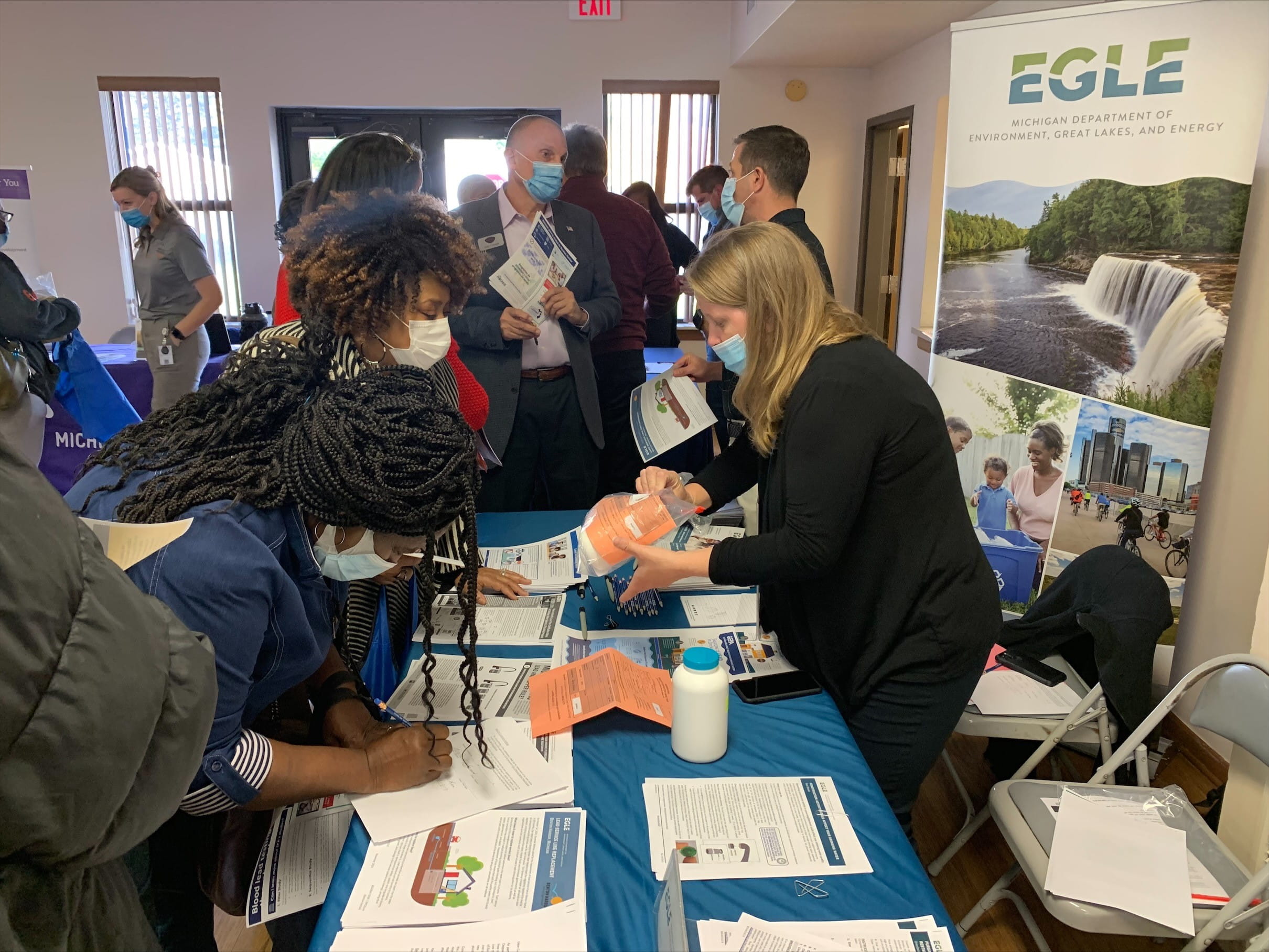 EGLE presenting at booth for Lead and Copper outreach event