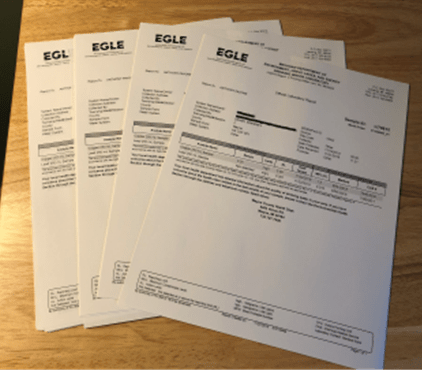 examples of EGLE drinking water lab results