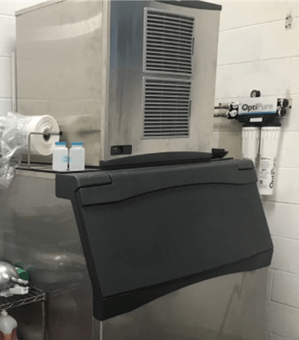 sink with sampling materials