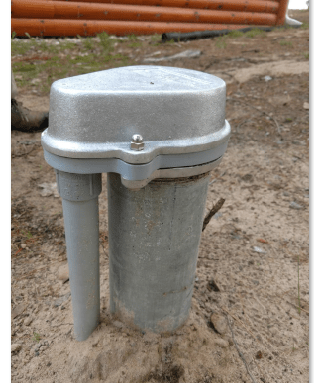 well with 4 inch steel casing