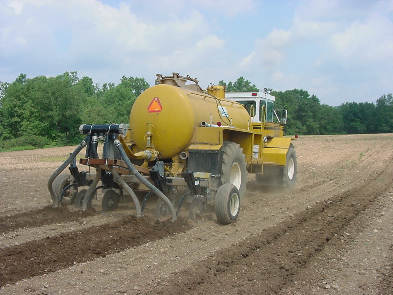 septage being injected