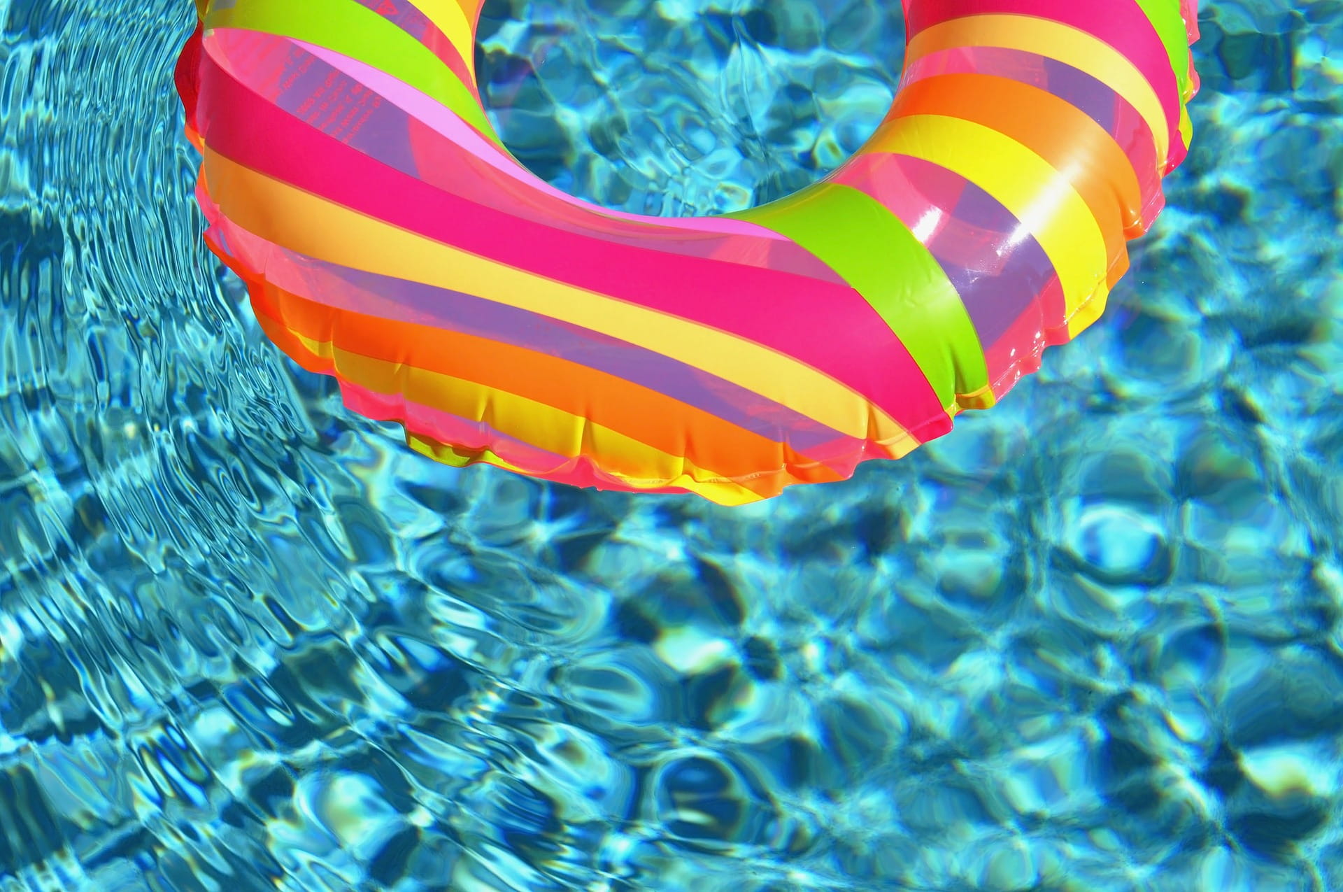 inner tube in pool