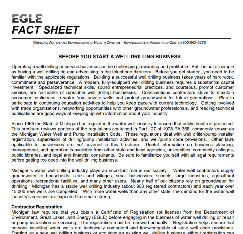 Before you start a well drilling business PDF thumbnail