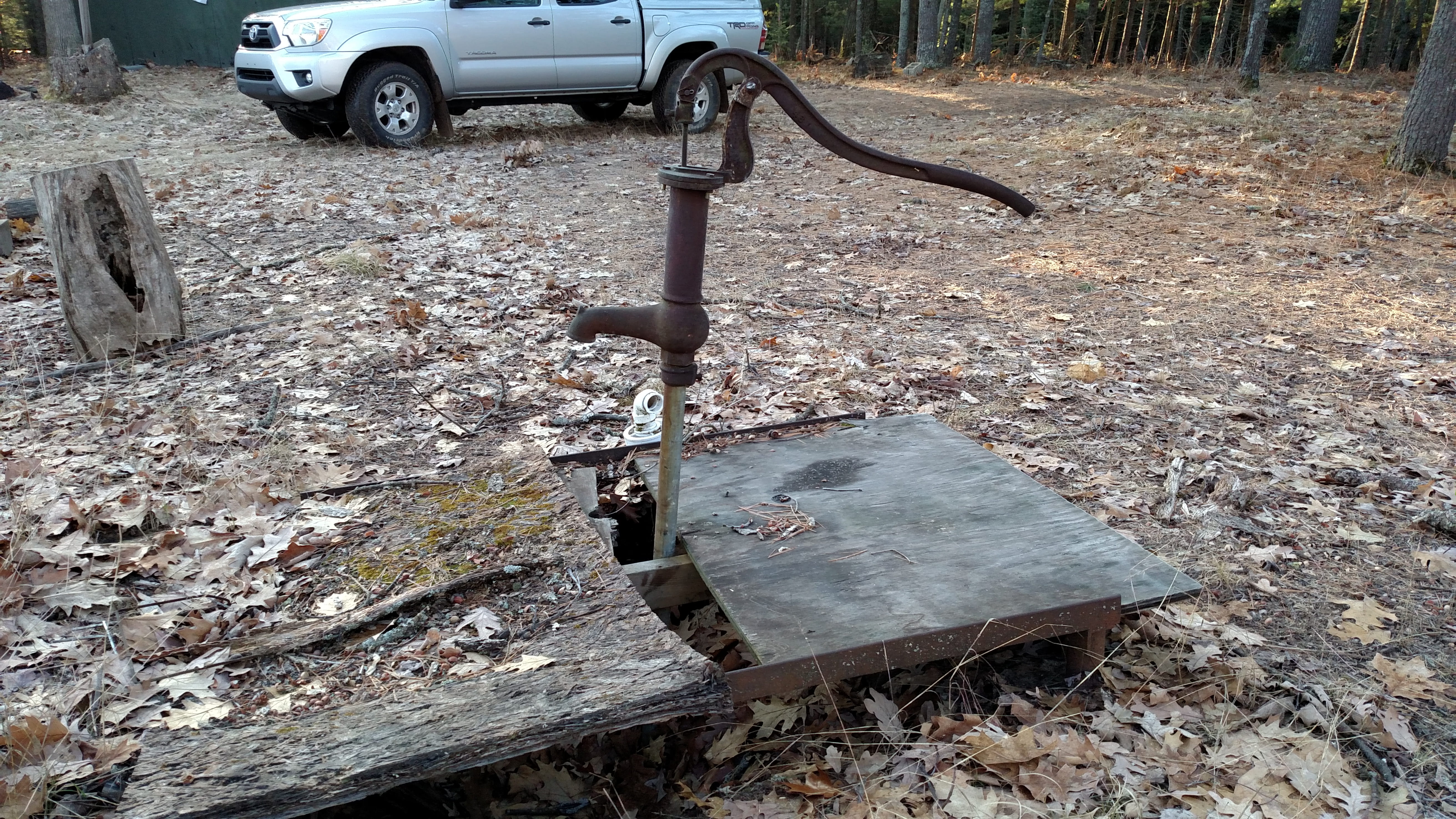 abandoned well at boy scout camp in Roscommon