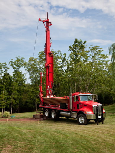 drilling well in yard