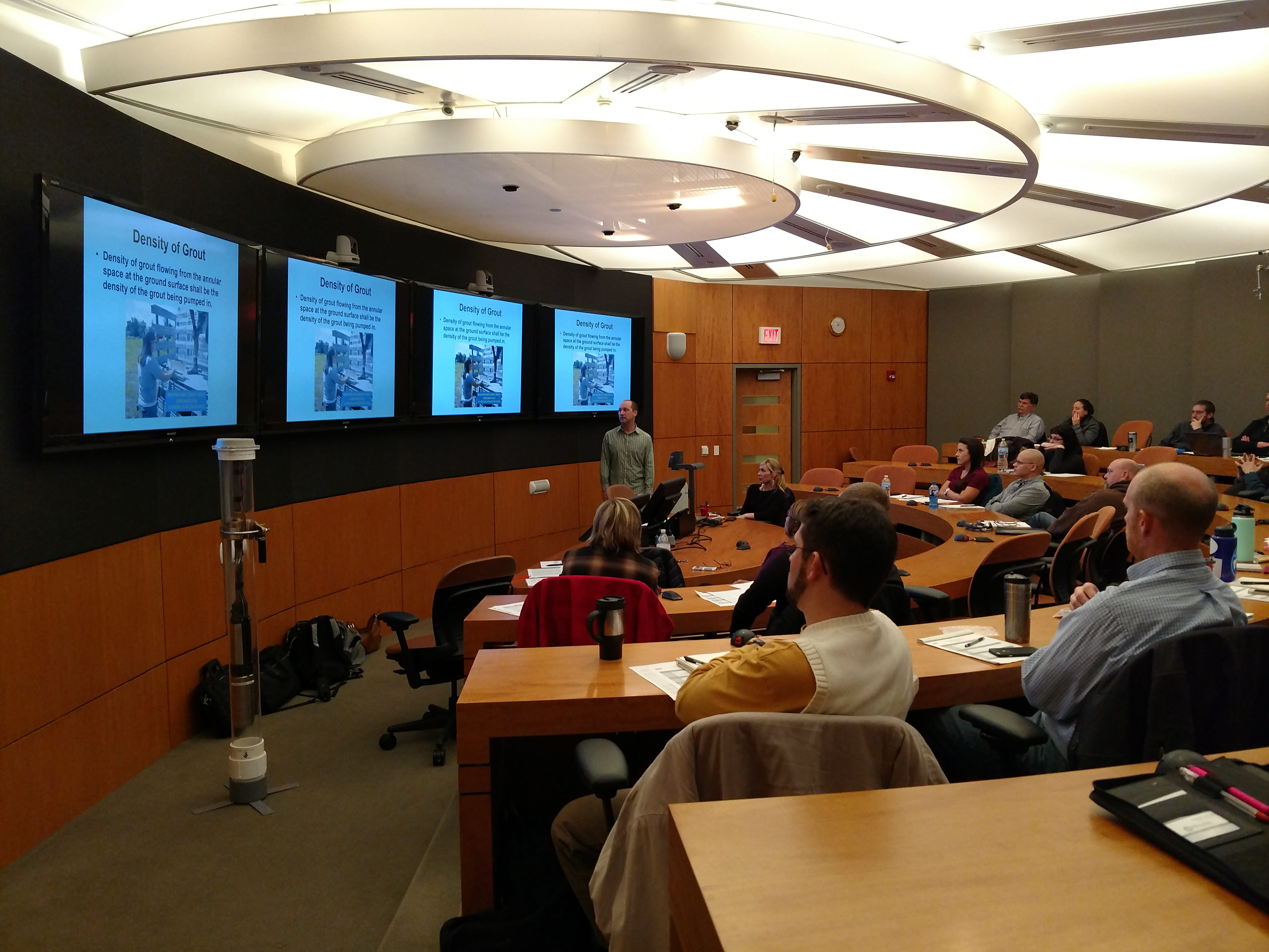 well construction educational conference presentation with attendees
