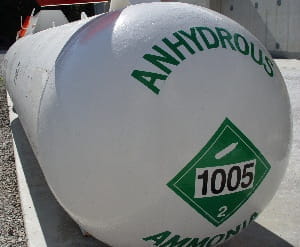picture of front of anhydrous ammonia tank