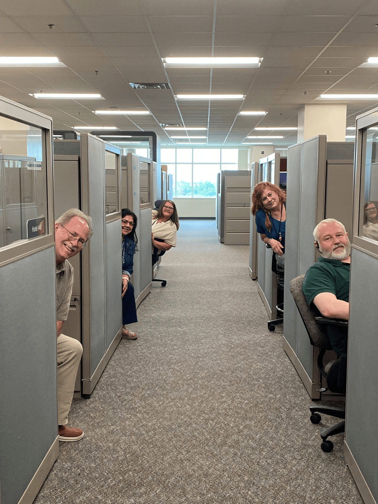 Picture of EAC Staff in cubicles