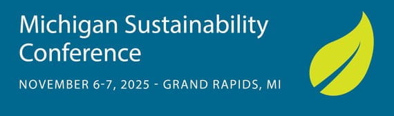 Logo for the 2025 Michigan Sustainability Conference on November 6-7, 2025 in Grand Rapids, Michigan