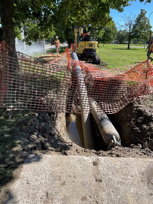The City of Melvindale works on replacing aging water main in the distribution system.