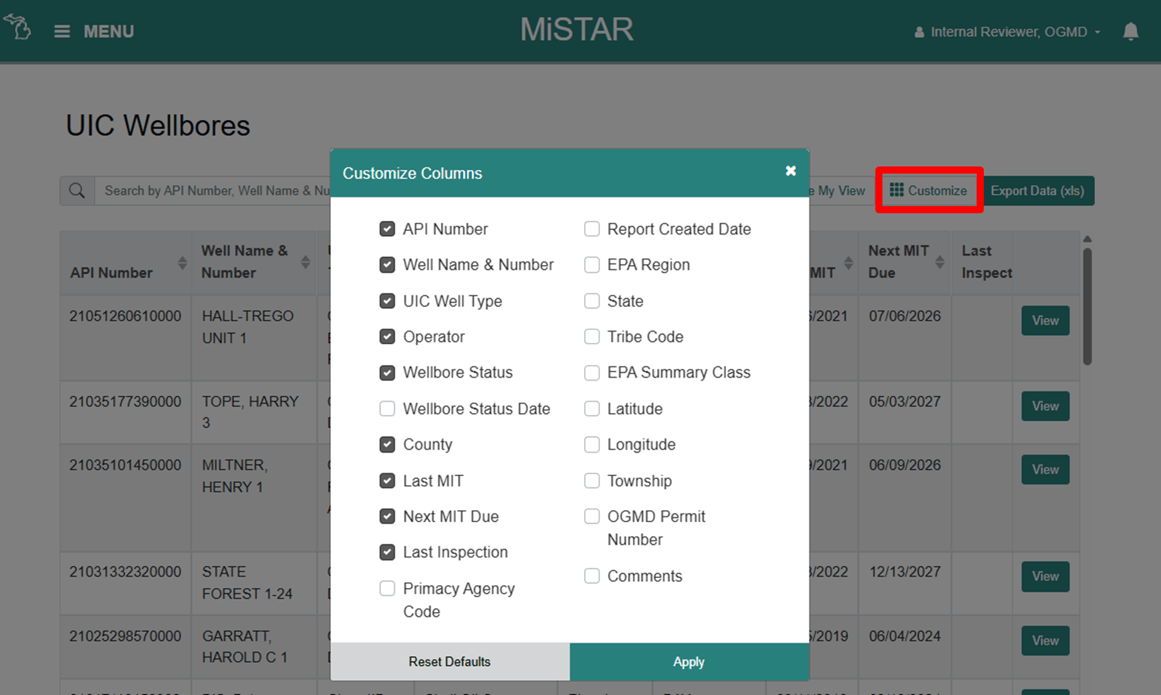Red box to the right of the pop-up in the middle of the screen highlighting the customize button. 