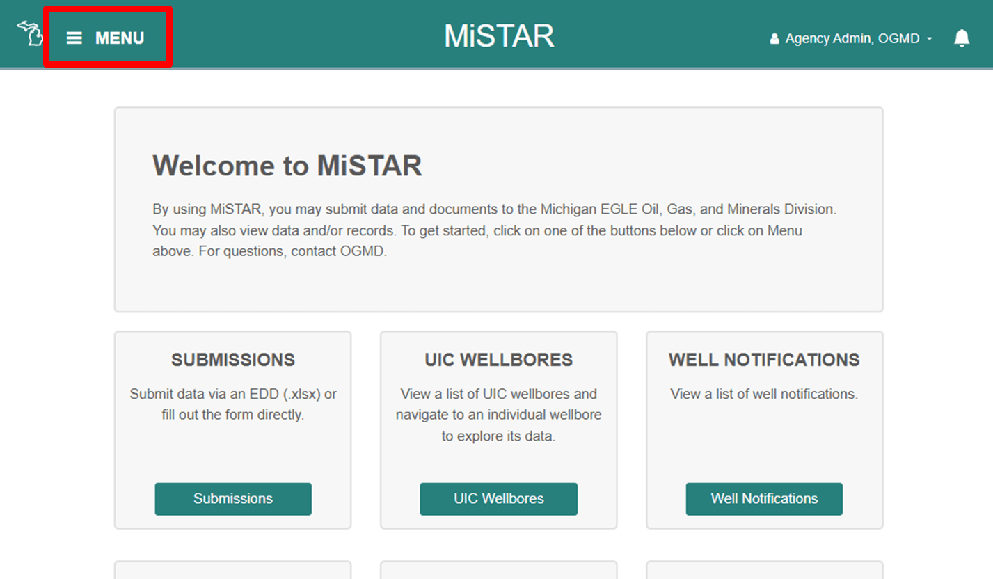 Landing page for my star with the home button in the top left corner with a red box around it, indicating to click on it.