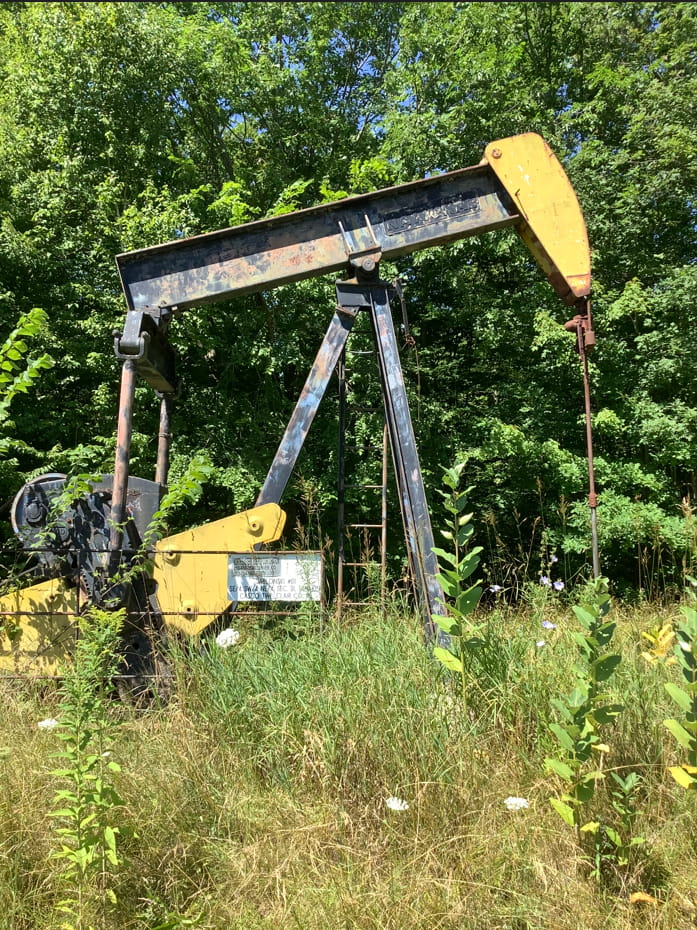 The Jablonski 01 orphan oil well, formerly operated by Northeastern Energy Corporation, in Casco Township, St. Clair County.  