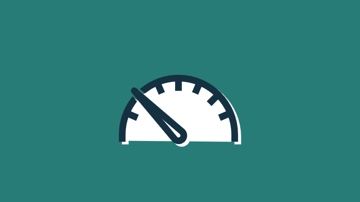 A gauge with the dial pointed towards the low end