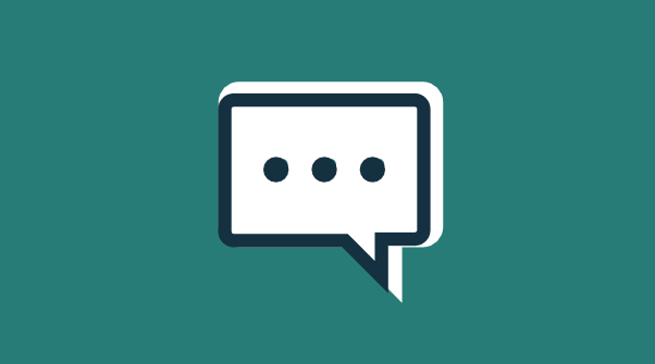 A single chat bubble
