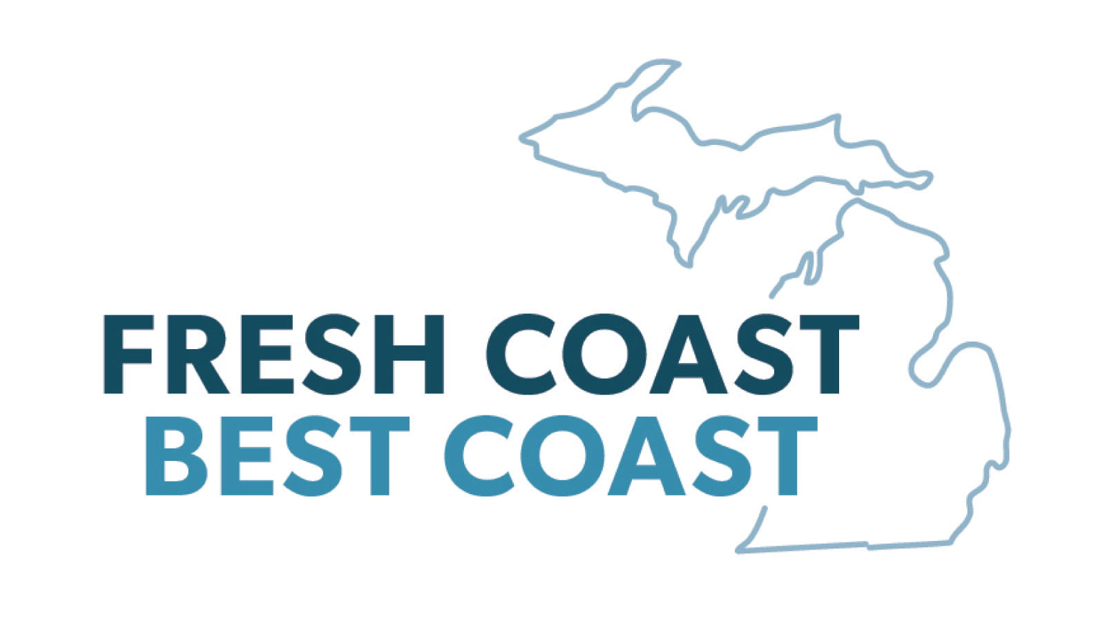 Michigan coastal management program logo - Fresh coast, Best coast. 