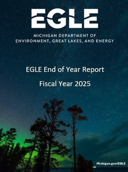 Cover of EGLE’s 2025 End of Year report.