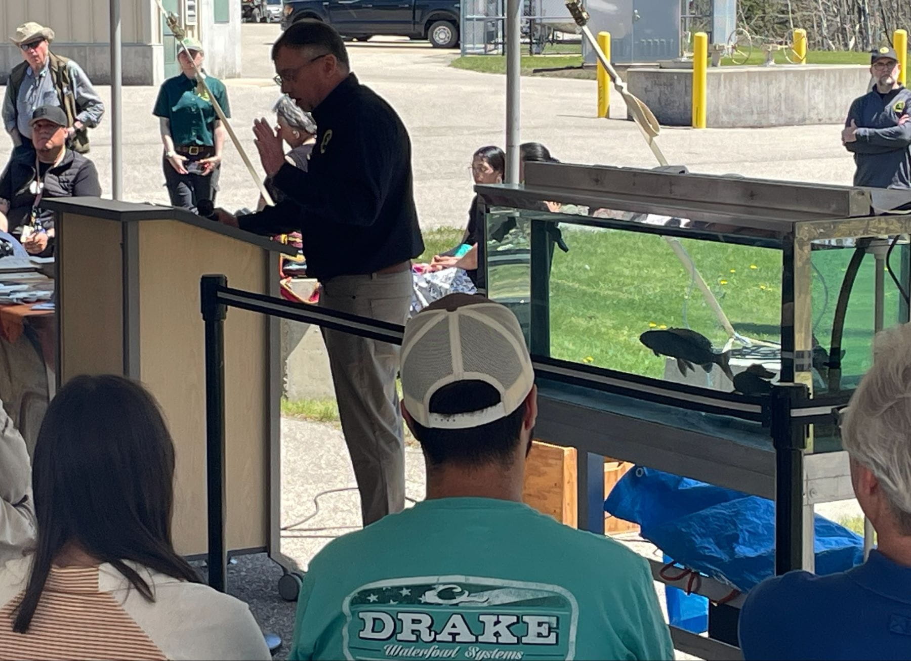 Randy Claramunt, Chief of the Fisheries Division, Michigan Department of Natural Resources, at the Arctic grayling event.