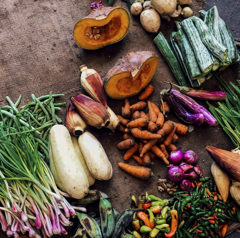 Assortment of vegetables.