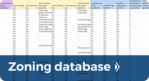 Energy zoning database