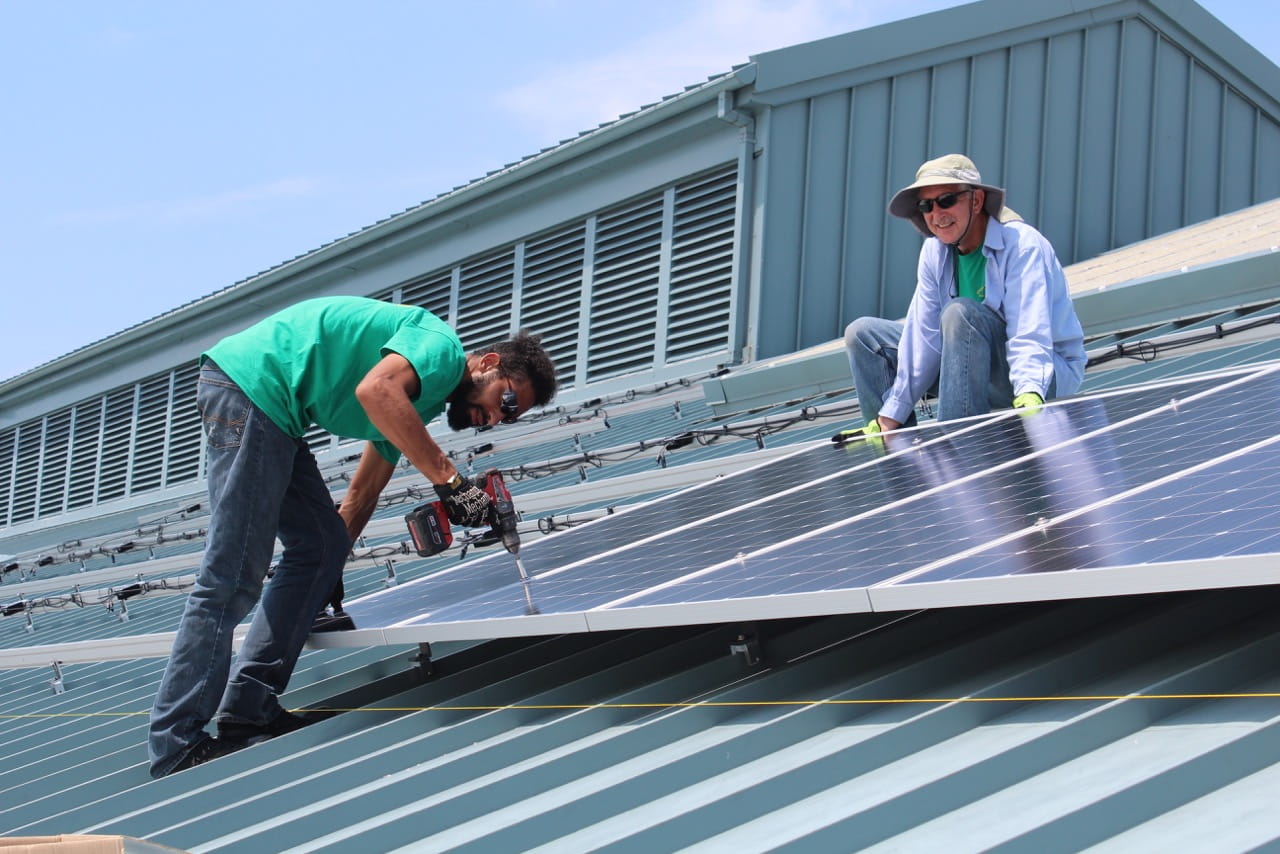 Solar panel on Okemos high