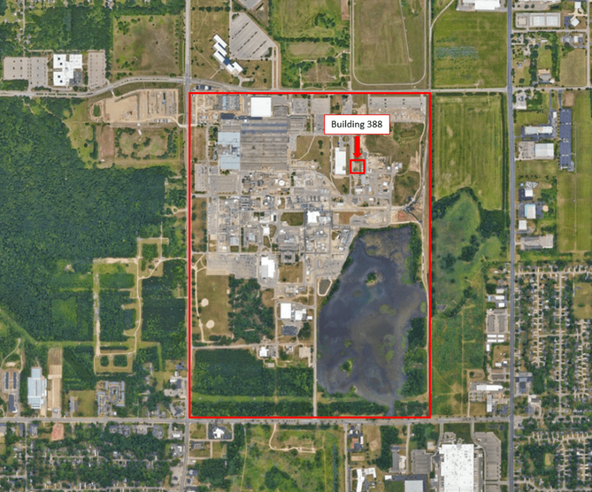 Map of Pharmacia Upjohn Company arial view