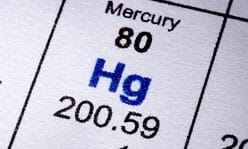 Photo: The element Mercury in the table of elements