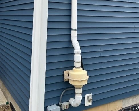 Home Exterior Radon Mitigation System