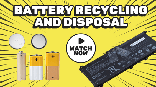 Picture of youtube thumbnail for battery and recycling disposal