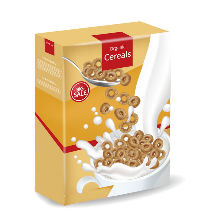 Organic cereals box