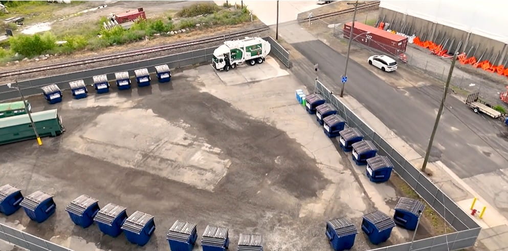 Aerial view of Lansing’s new recycling drop-off center