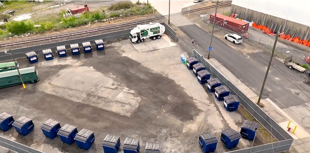 Aerial view of Lansing’s new recycling drop-off center