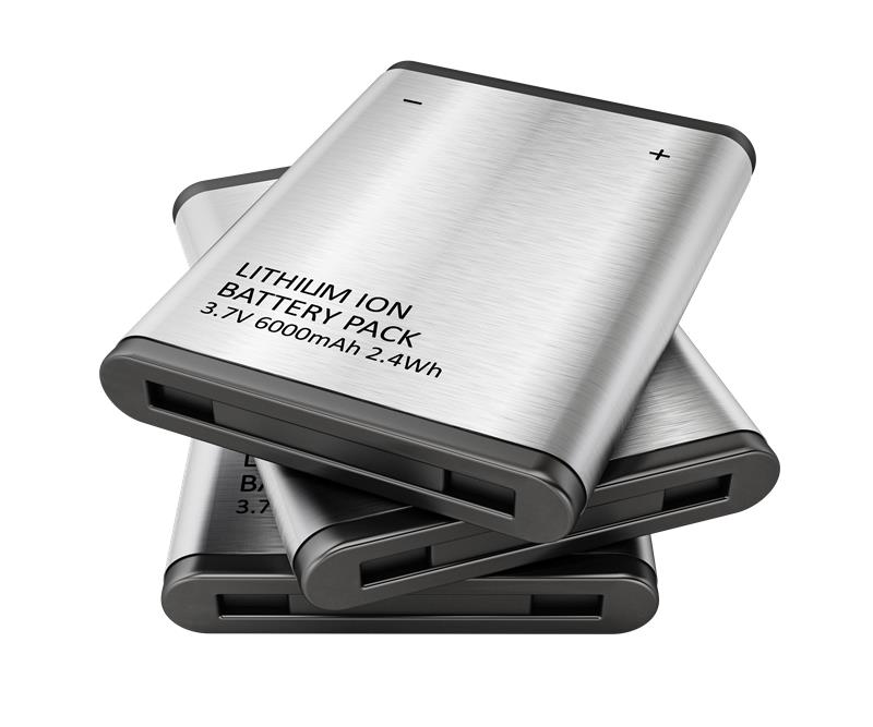 Lithium Ion Batteries stacked