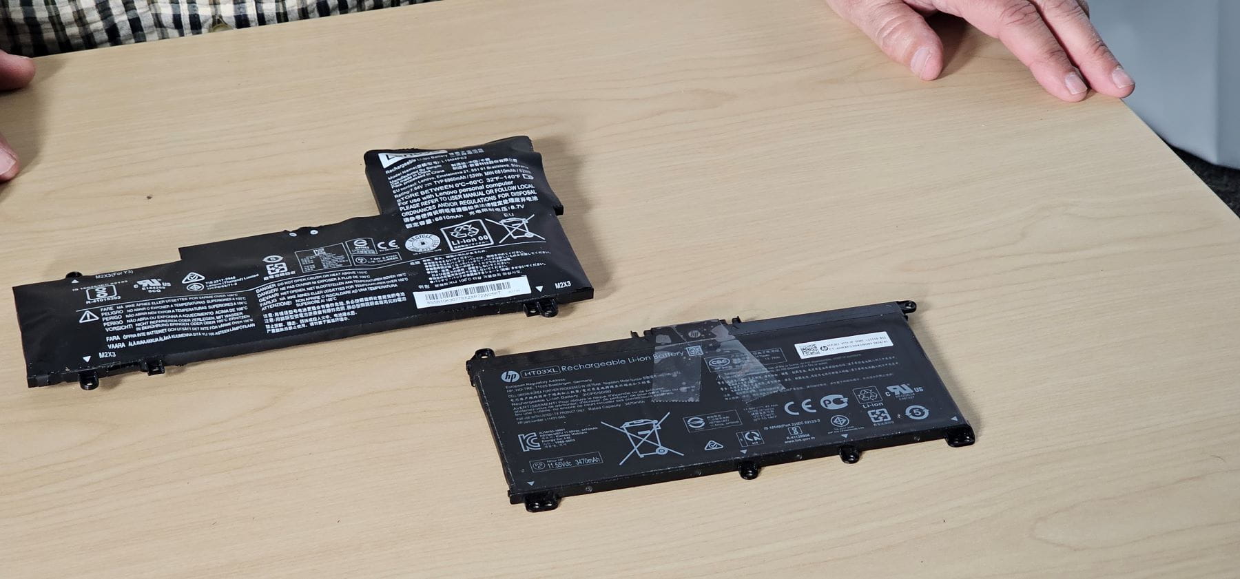 Damaged or defective lithium-ion battery.