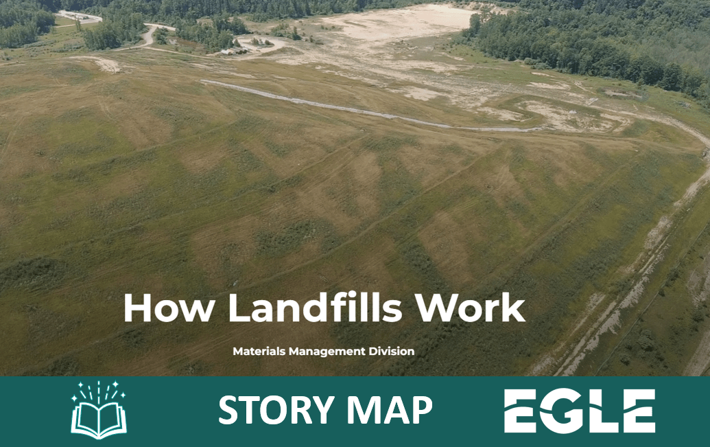 aerial image of a landfill