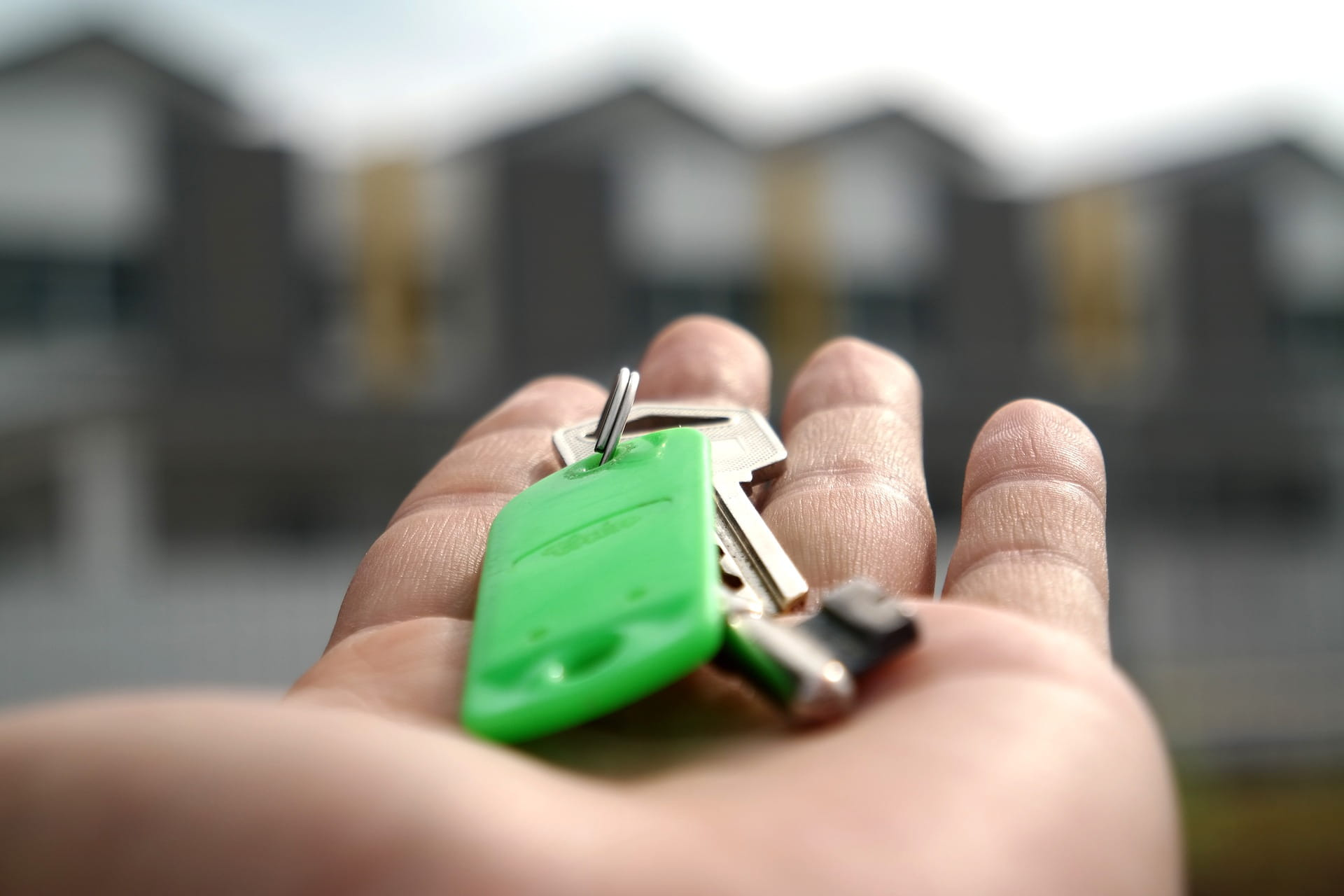 Stock image of keys in hand