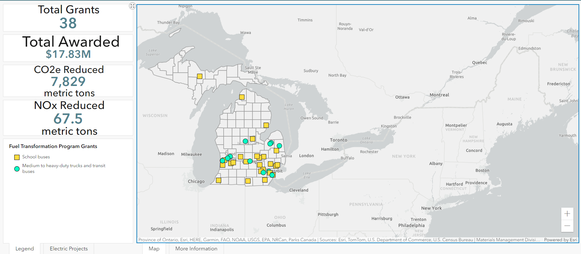 Preview of the Fuel Transformation Program interactive dashboard