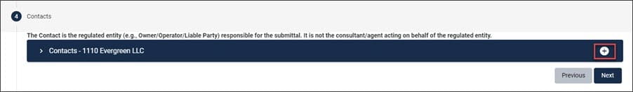 Screen capture showing how to add the facility contact for location not found submittals in RIDE