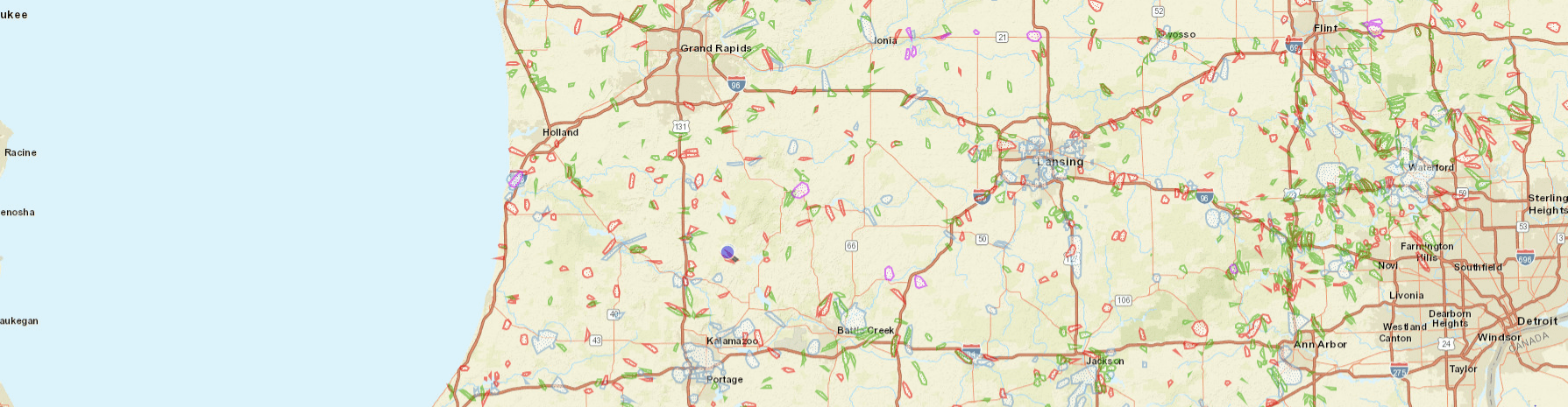 Preview of the water wells viewer map