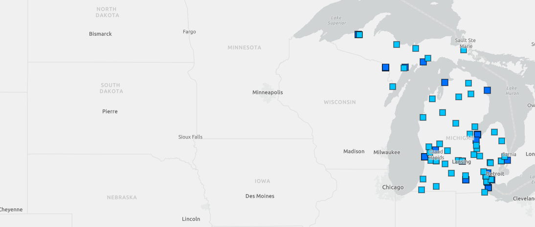 Preview of the solid waste active/accepting landfills map