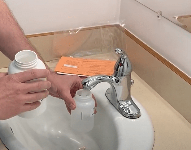 Using a two-bottle sample kit at home to collect a drinking water sample for lead