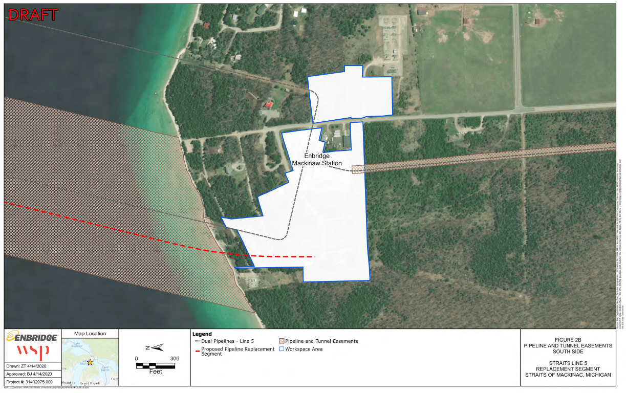 Line 5 Pipeline Tunnel Easements - South
