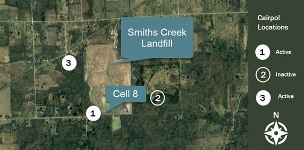Smiths Creek Landfill Cairpol Location Map (Phase 2)
