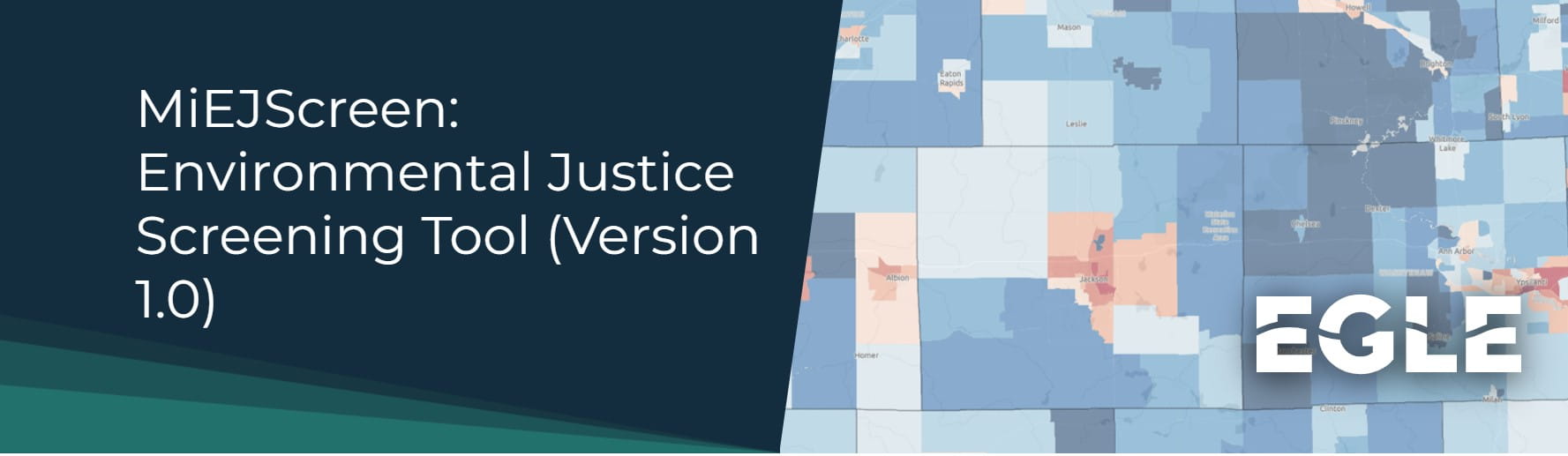 Screenshot of Environmental Justice Screening Tool (Version 1.0).