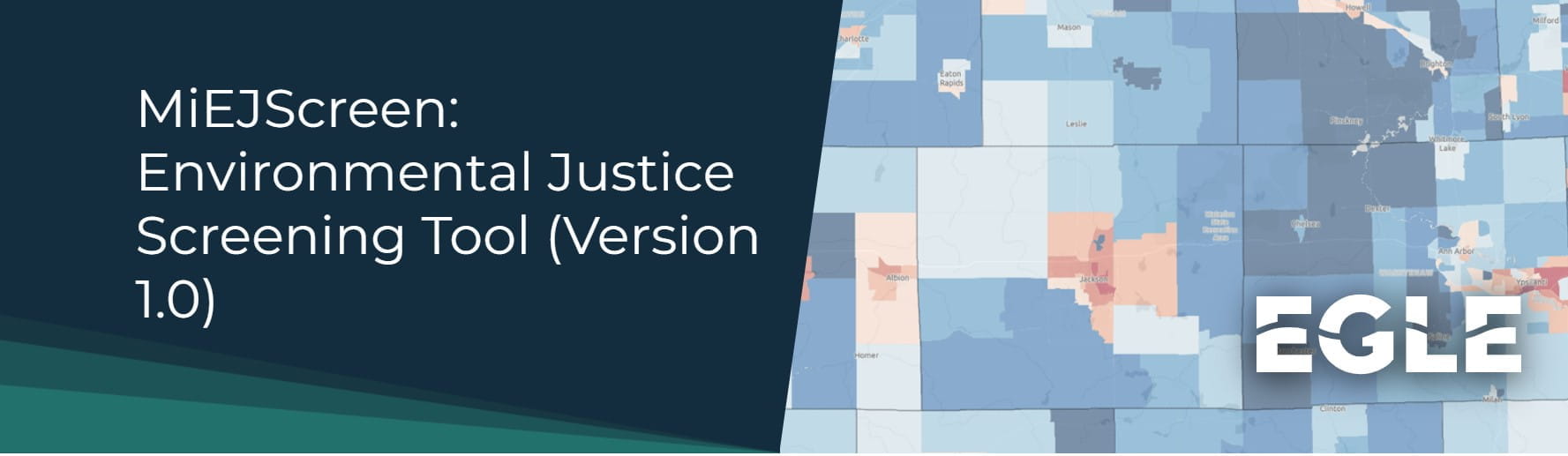 Screenshot of Environmental Justice Screening Tool (Version 1.0).