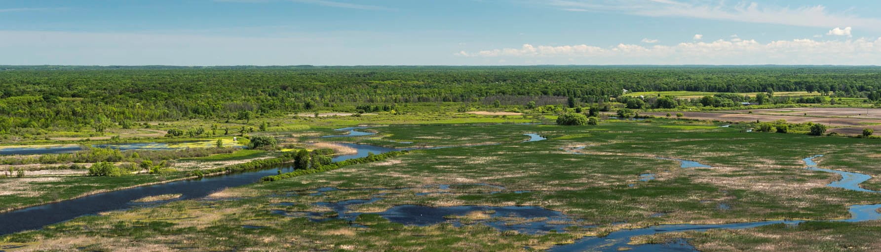 Aerial imagery of the White River in Whitehall